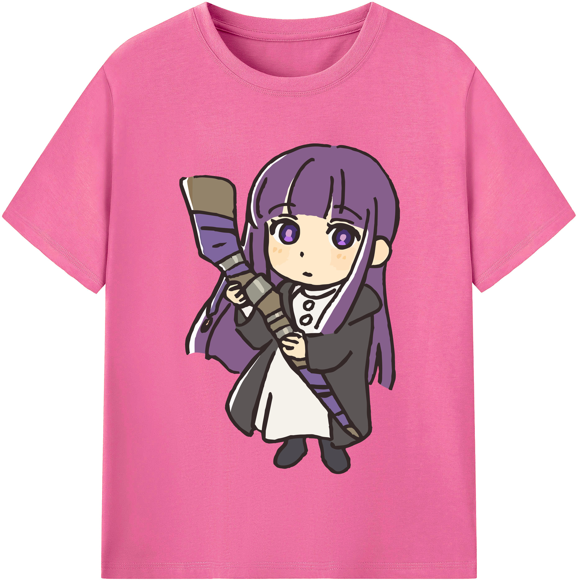 （画像用） 葬送のフリーレン Frieren レディースカジュアルプリントTシャツ（綿100％）